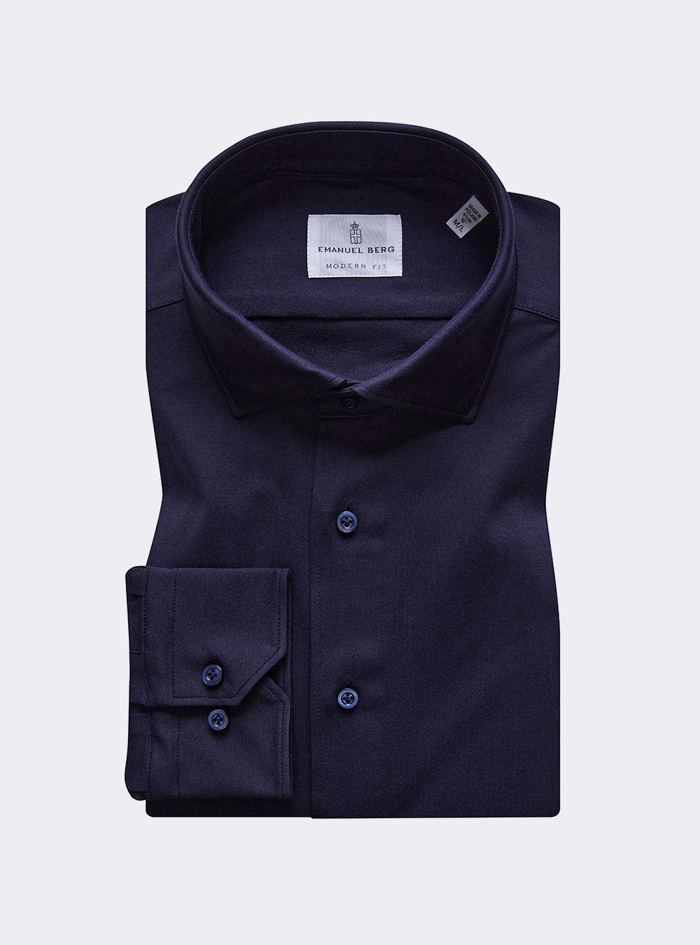 Emanuel Berg Byron, Navy Blue 4Flex Shirt