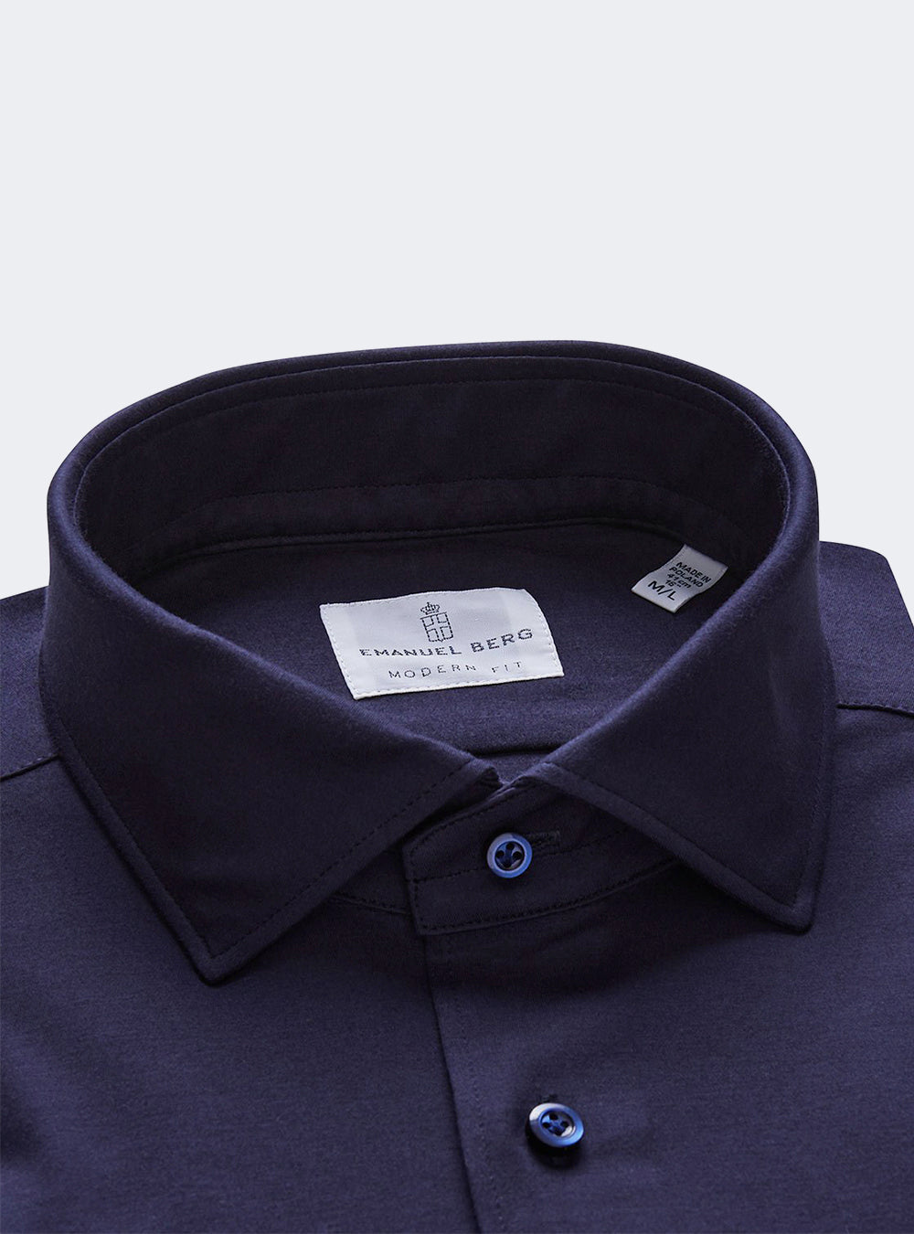 Emanuel Berg Byron, Navy Blue 4Flex Shirt
