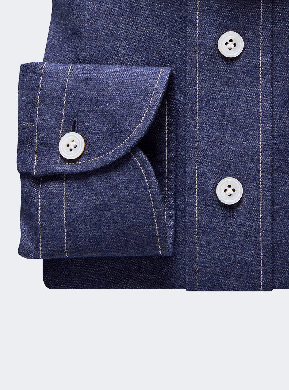 Emanuel Berg Harvard, Navy Blue Flannel Shirt