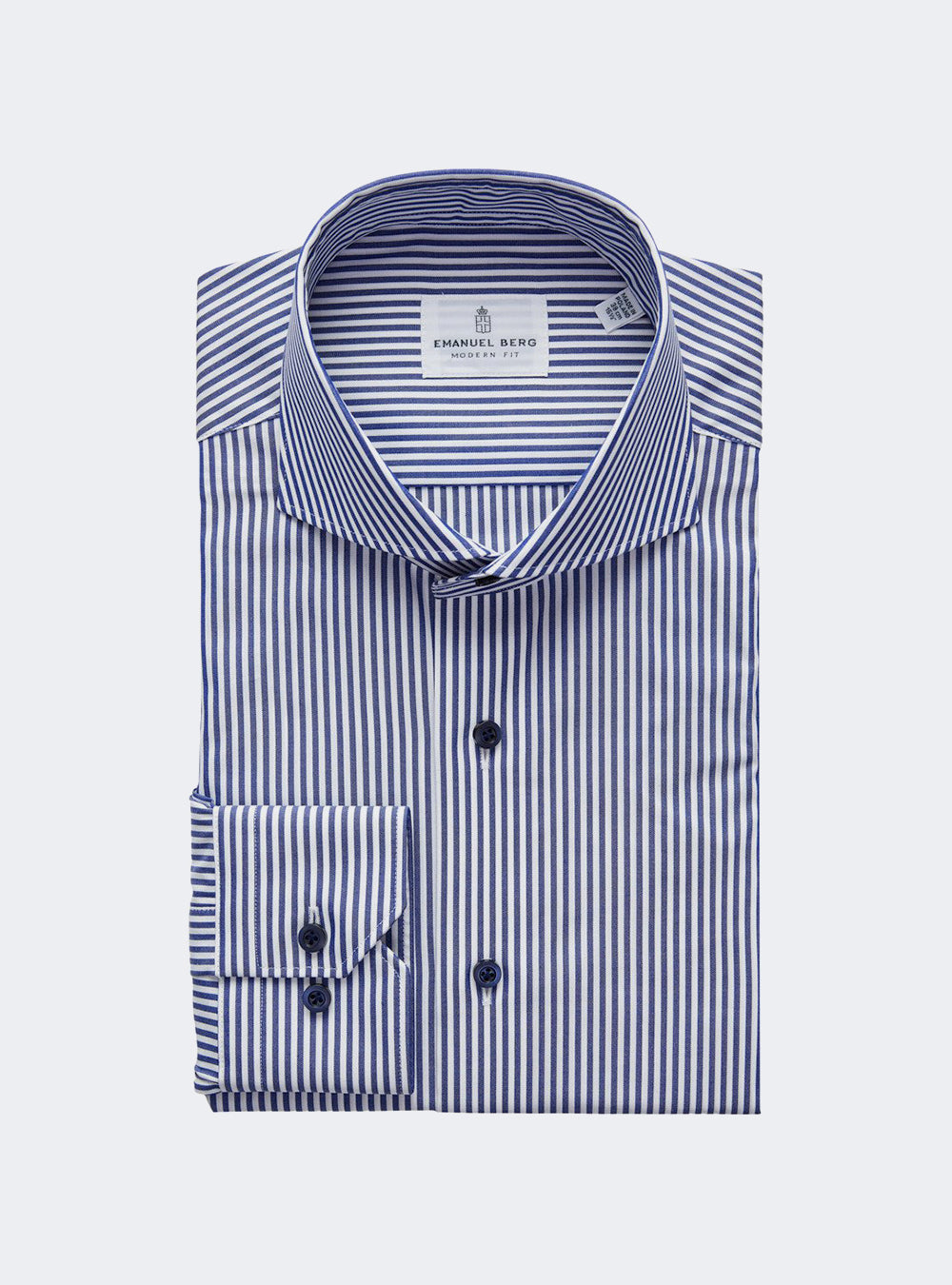 Emanuel Berg Harvest, Blue Striped Shirt