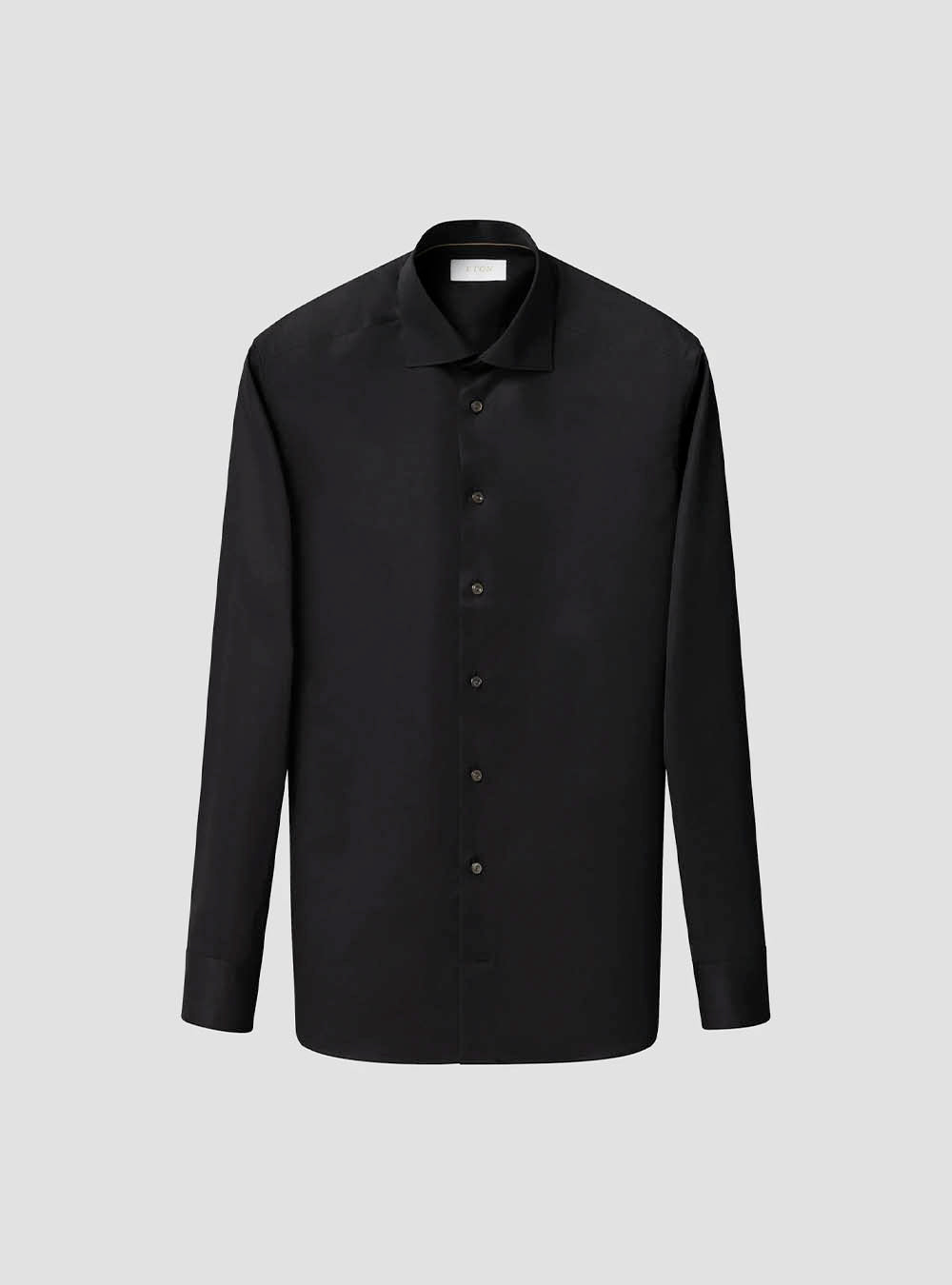 Eton Black Solid Elevated Twill Shirt