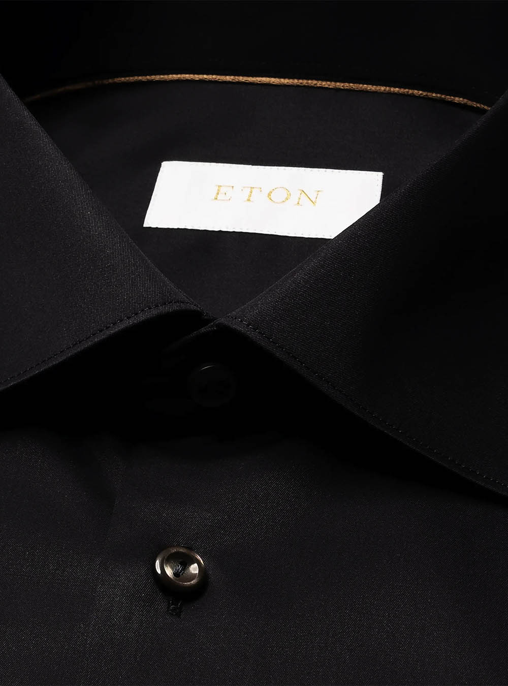 Eton Black Solid Elevated Twill Shirt