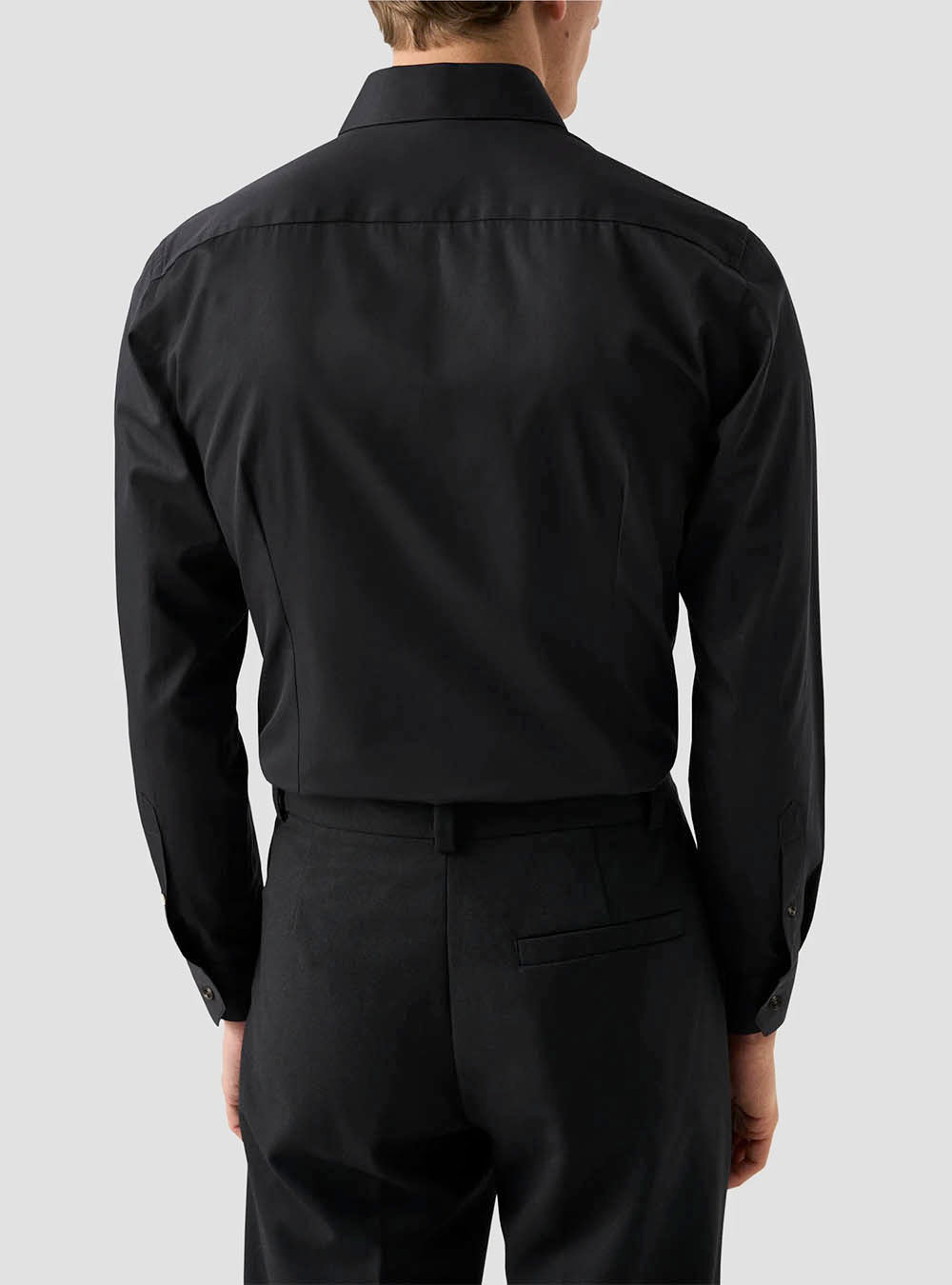 Eton Black Solid Elevated Twill Shirt