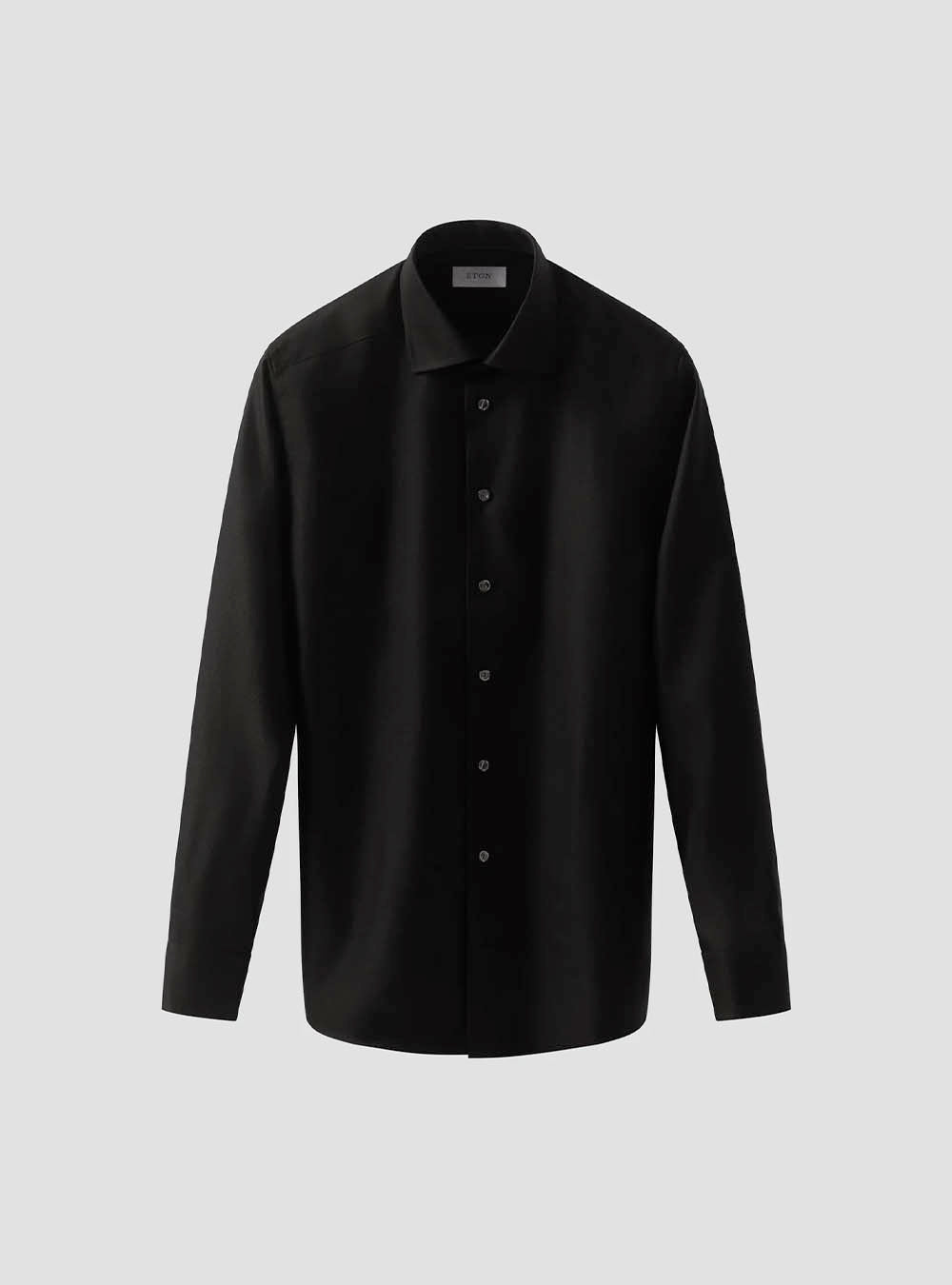 Eton Black Textured Twill Shirt