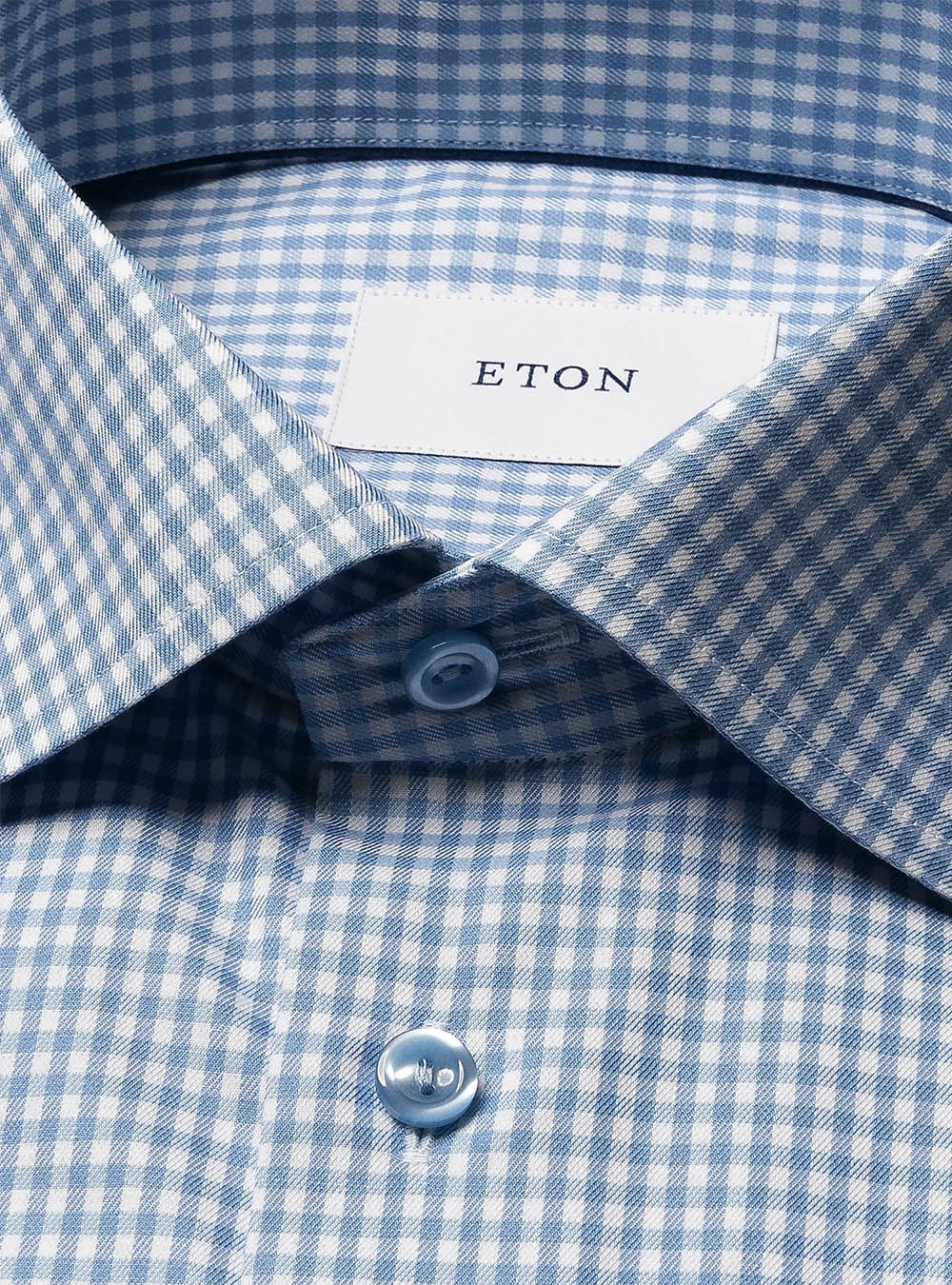 Eton Blue Check Cotton TENCEL™ Lyocell Shirt