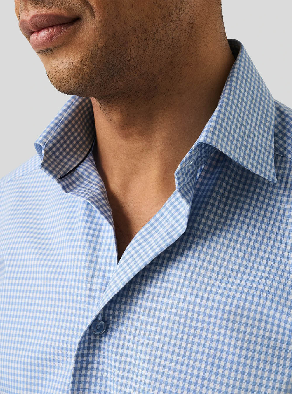 Eton Blue Check Cotton TENCEL™ Lyocell Shirt