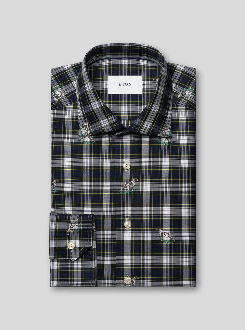 Eton Blue Check Signature Twill Shirt