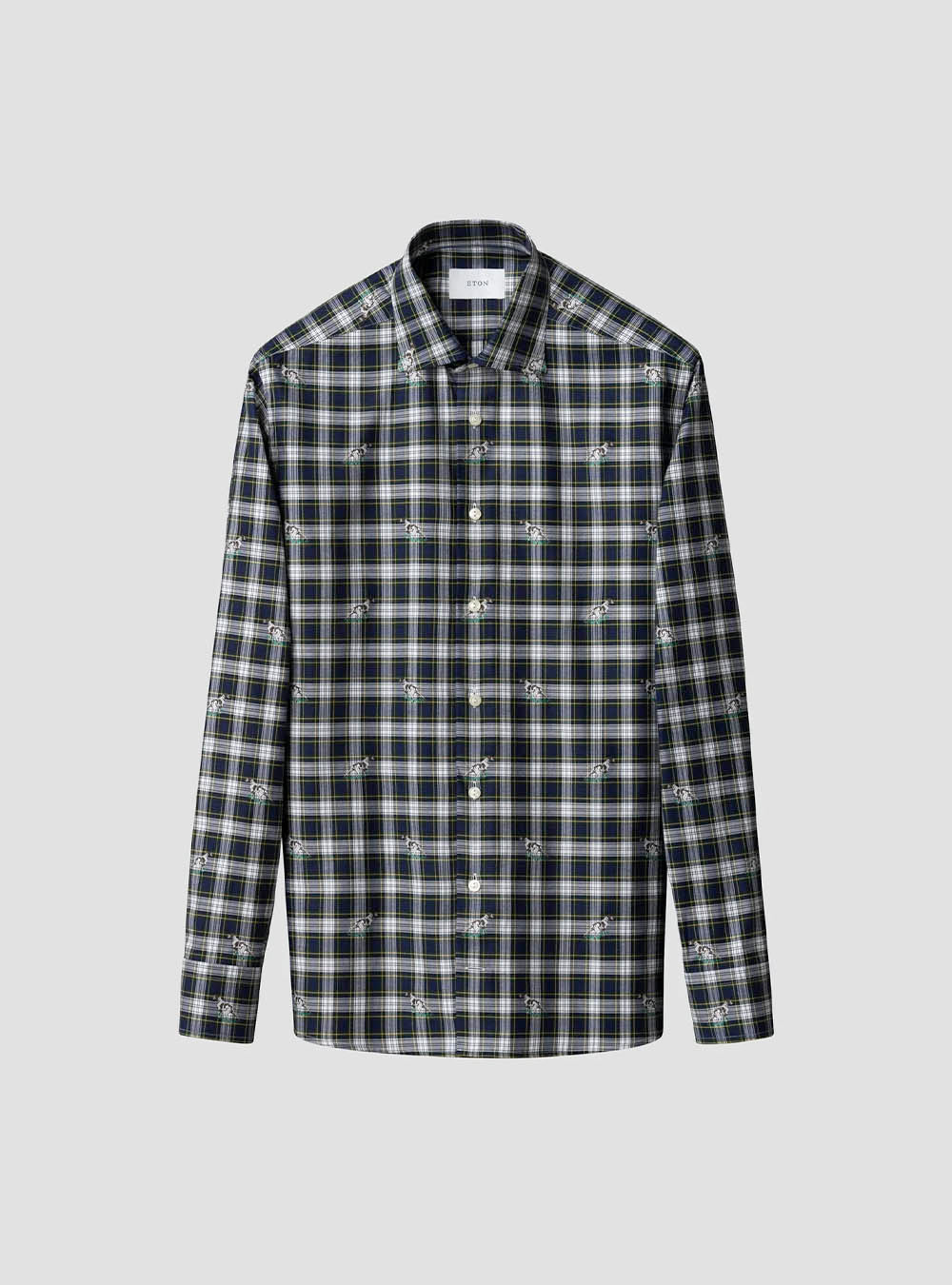 Eton Blue Check Signature Twill Shirt