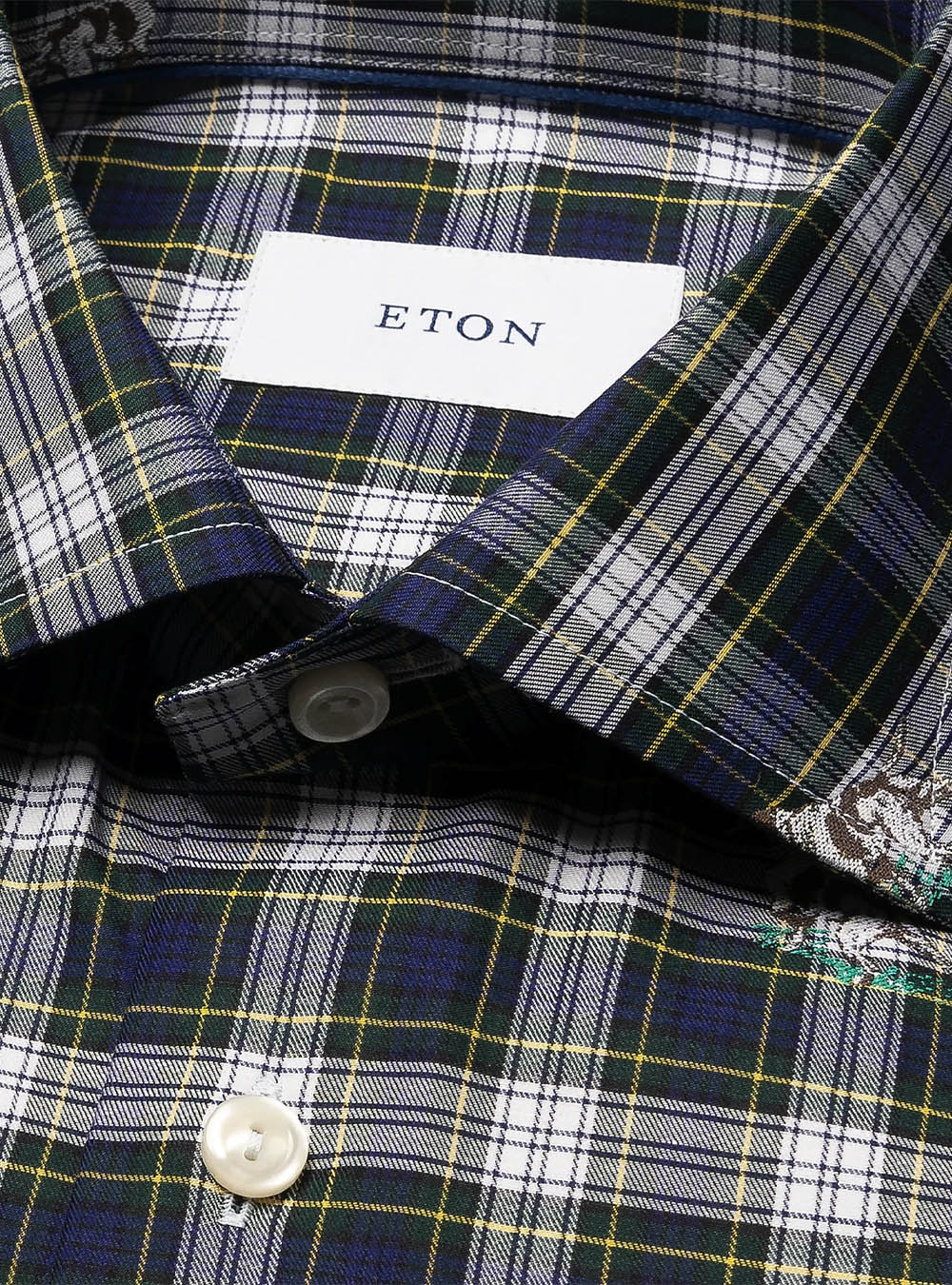 Eton Blue Check Signature Twill Shirt