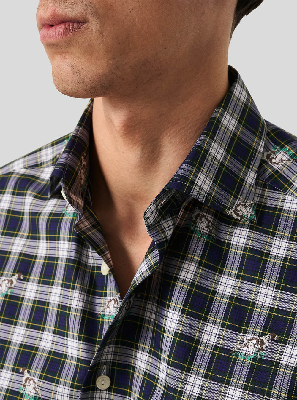 Eton Blue Check Signature Twill Shirt