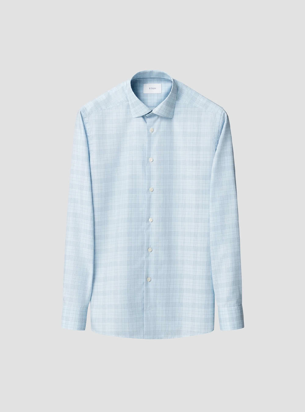 Eton Blue Check Twill Shirt
