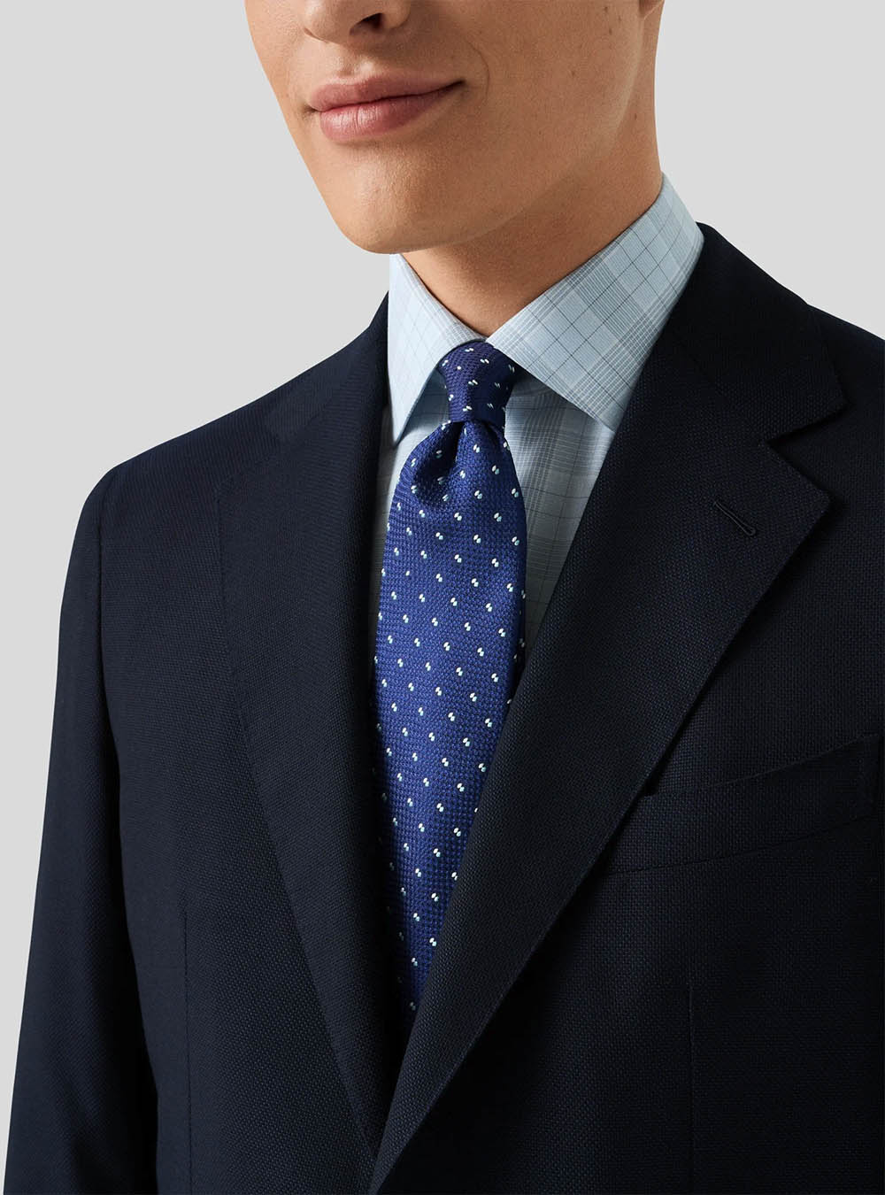 Eton Blue Check Twill Shirt