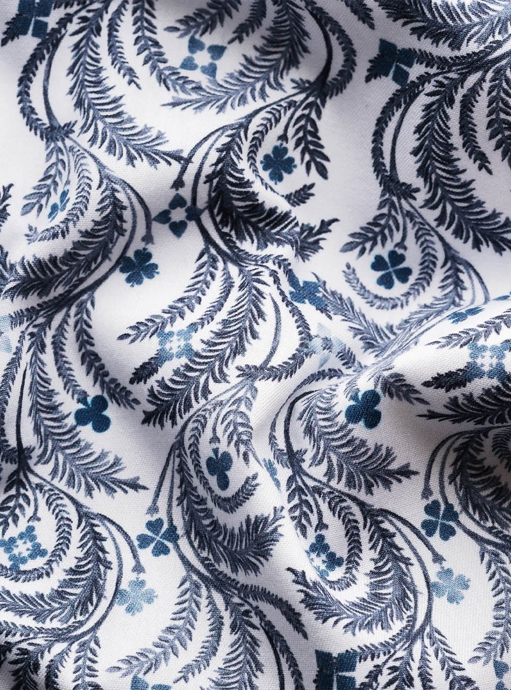 Eton Blue Floral Signature Twill Shirt