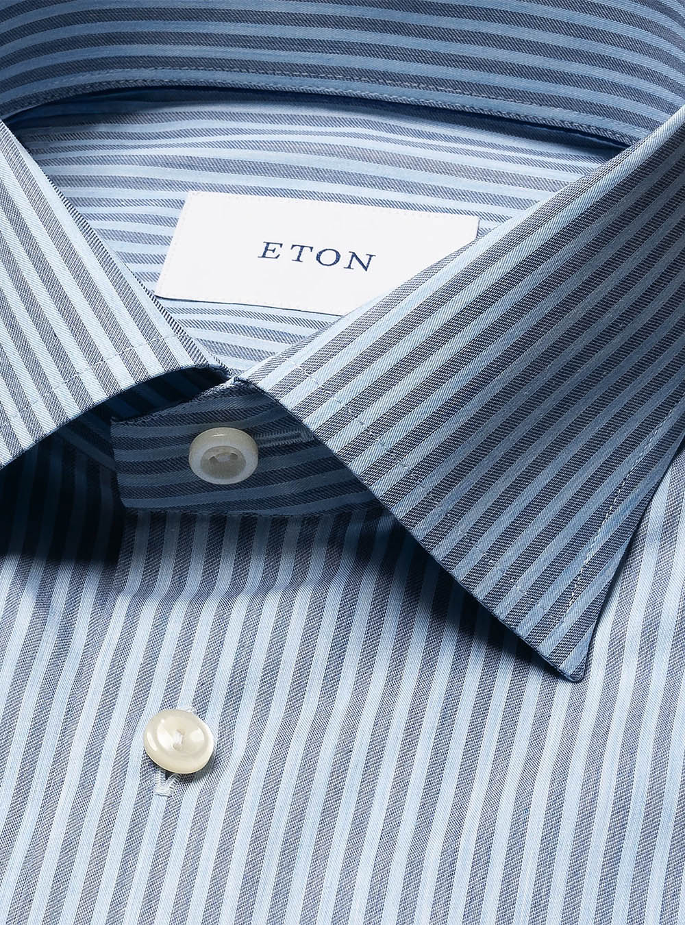 Eton Blue Stripe Fine Twill Shirt