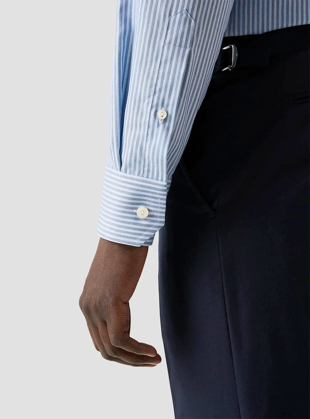 Eton Blue Stripe Fine Twill Shirt