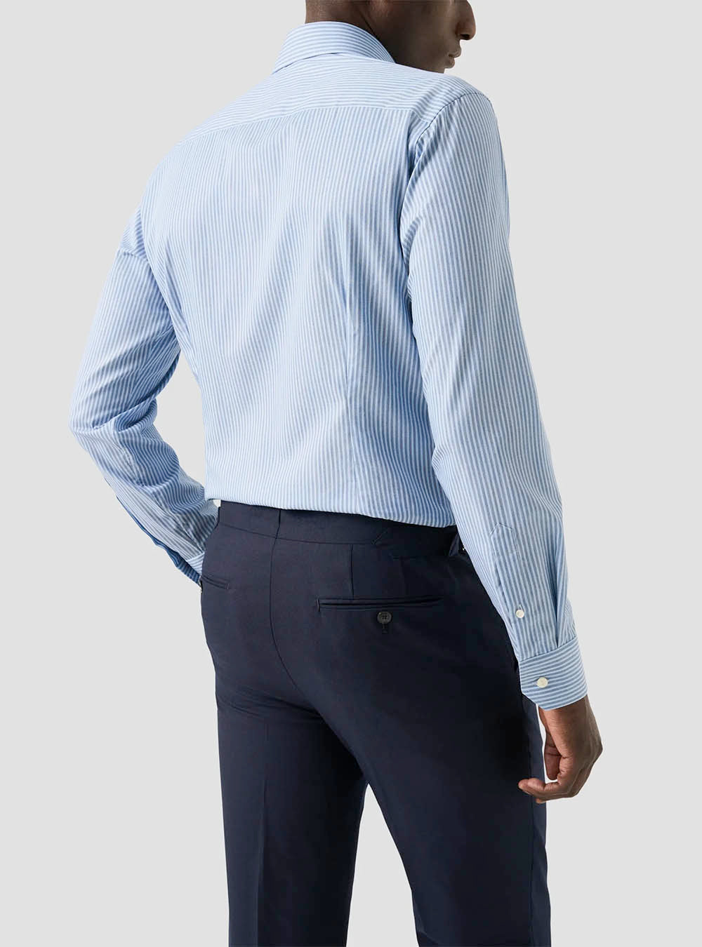 Eton Blue Stripe Fine Twill Shirt