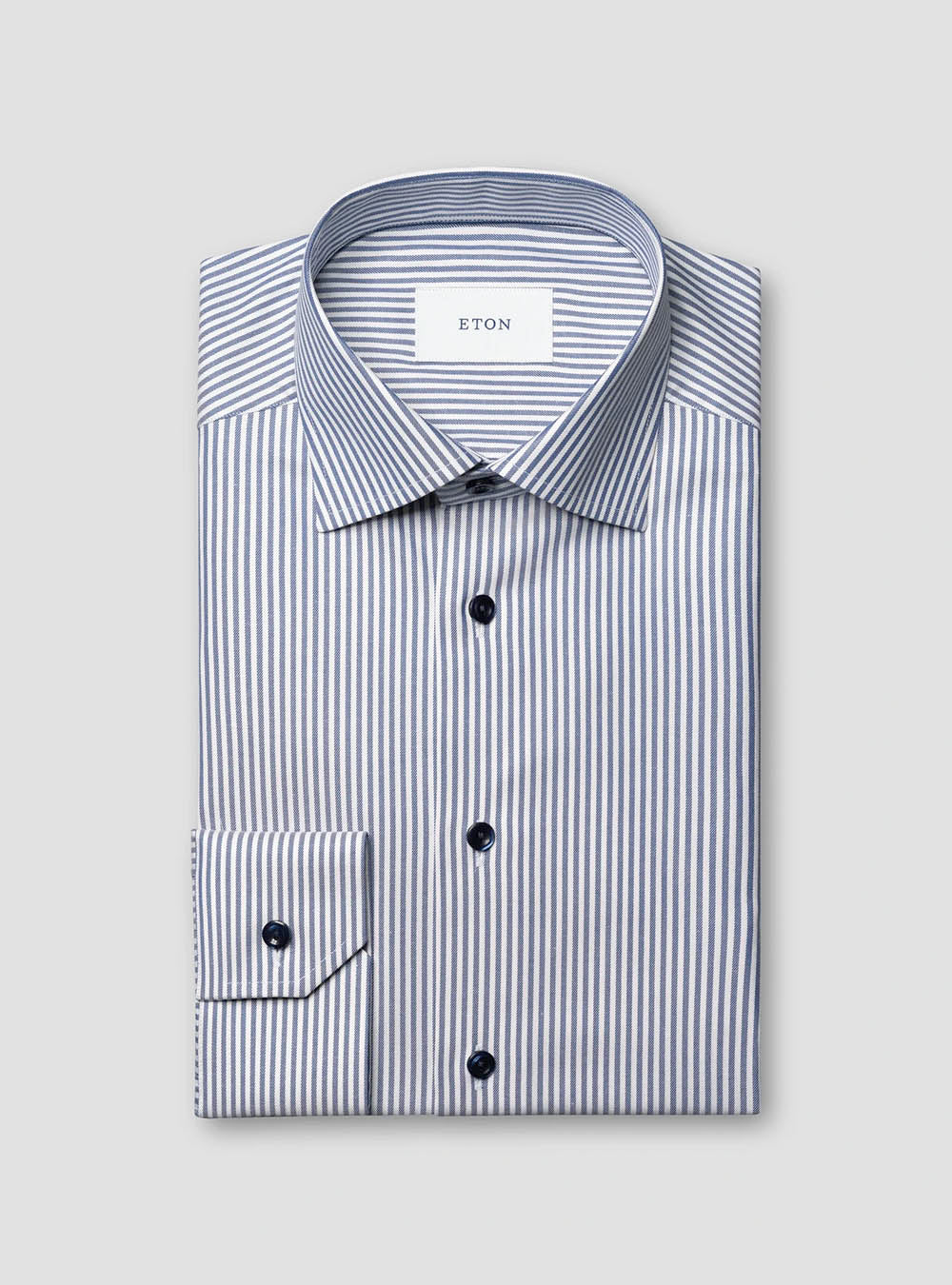 Eton Blue Striped Cotton TENCEL™ Lyocell Shirt