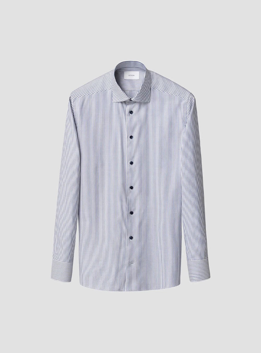 Eton Blue Striped Cotton TENCEL™ Lyocell Shirt