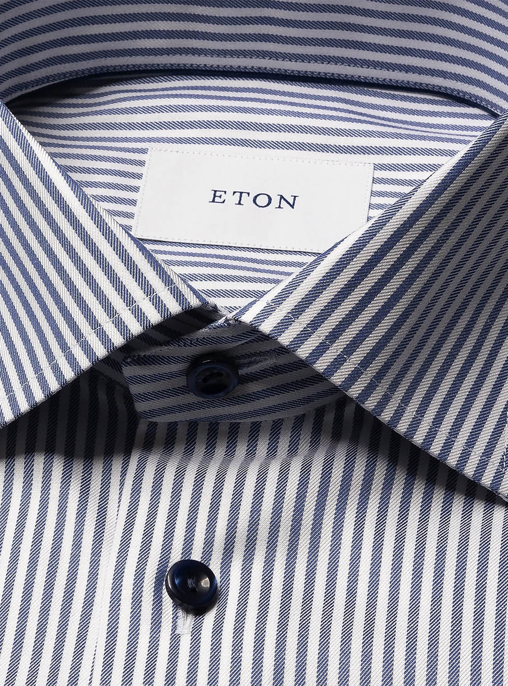 Eton Blue Striped Cotton TENCEL™ Lyocell Shirt