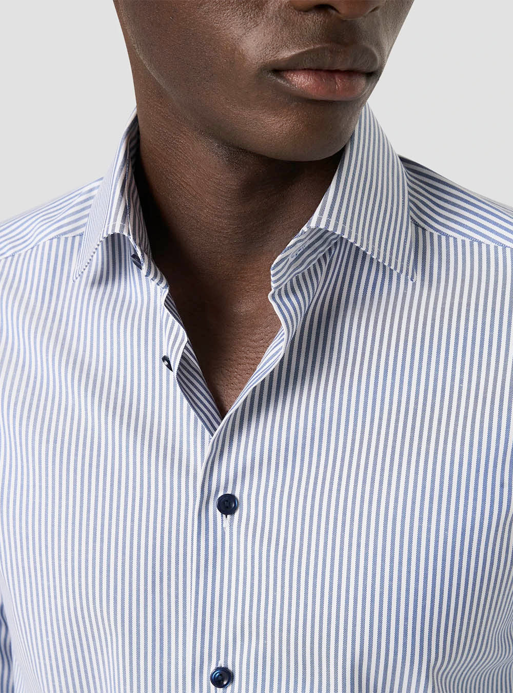 Eton Blue Striped Cotton TENCEL™ Lyocell Shirt