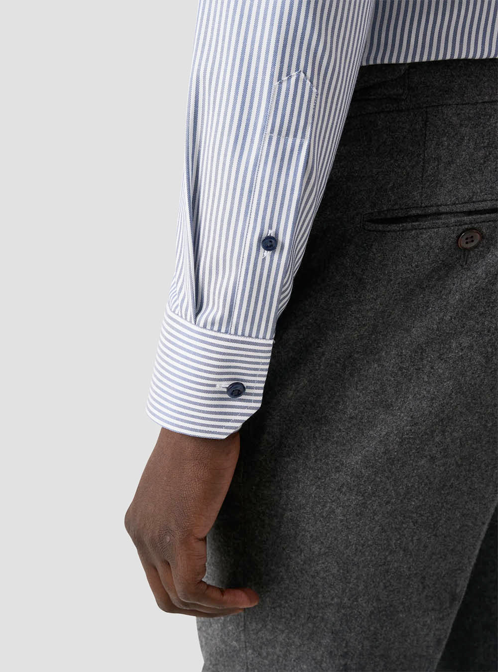 Eton Blue Striped Cotton TENCEL™ Lyocell Shirt