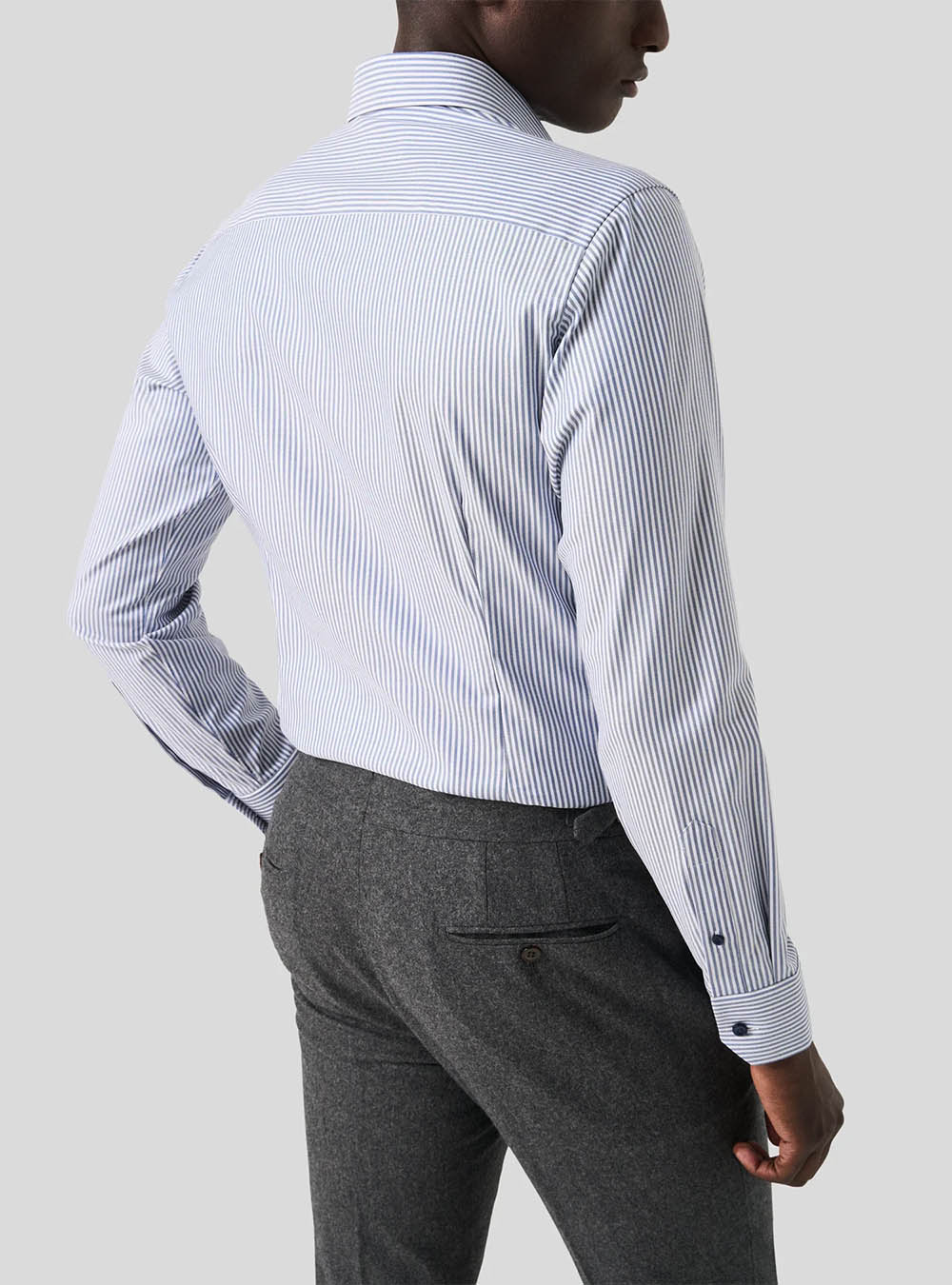 Eton Blue Striped Cotton TENCEL™ Lyocell Shirt