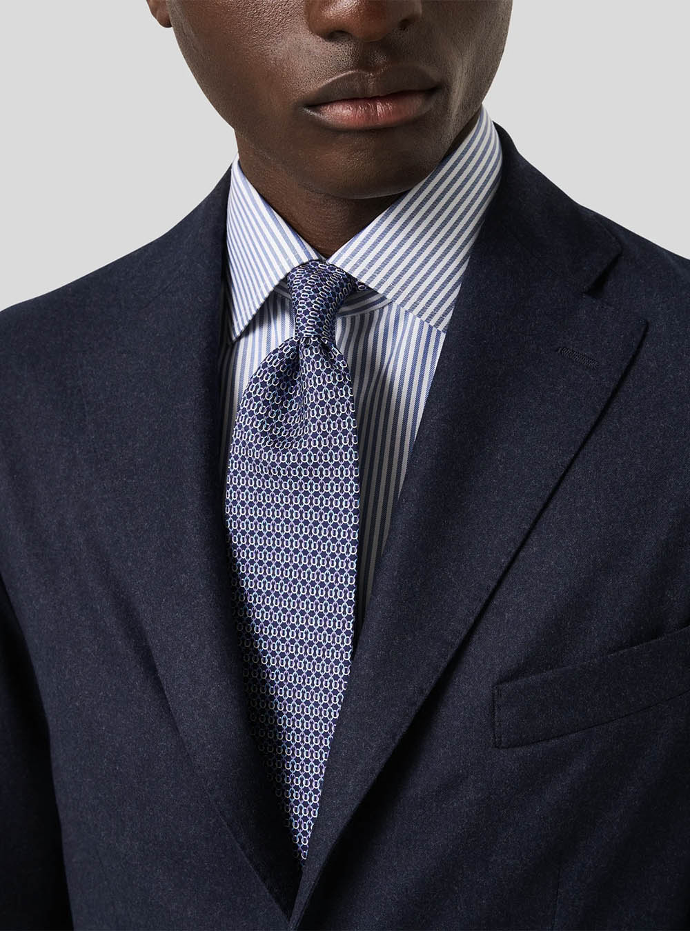 Eton Blue Striped Cotton TENCEL™ Lyocell Shirt