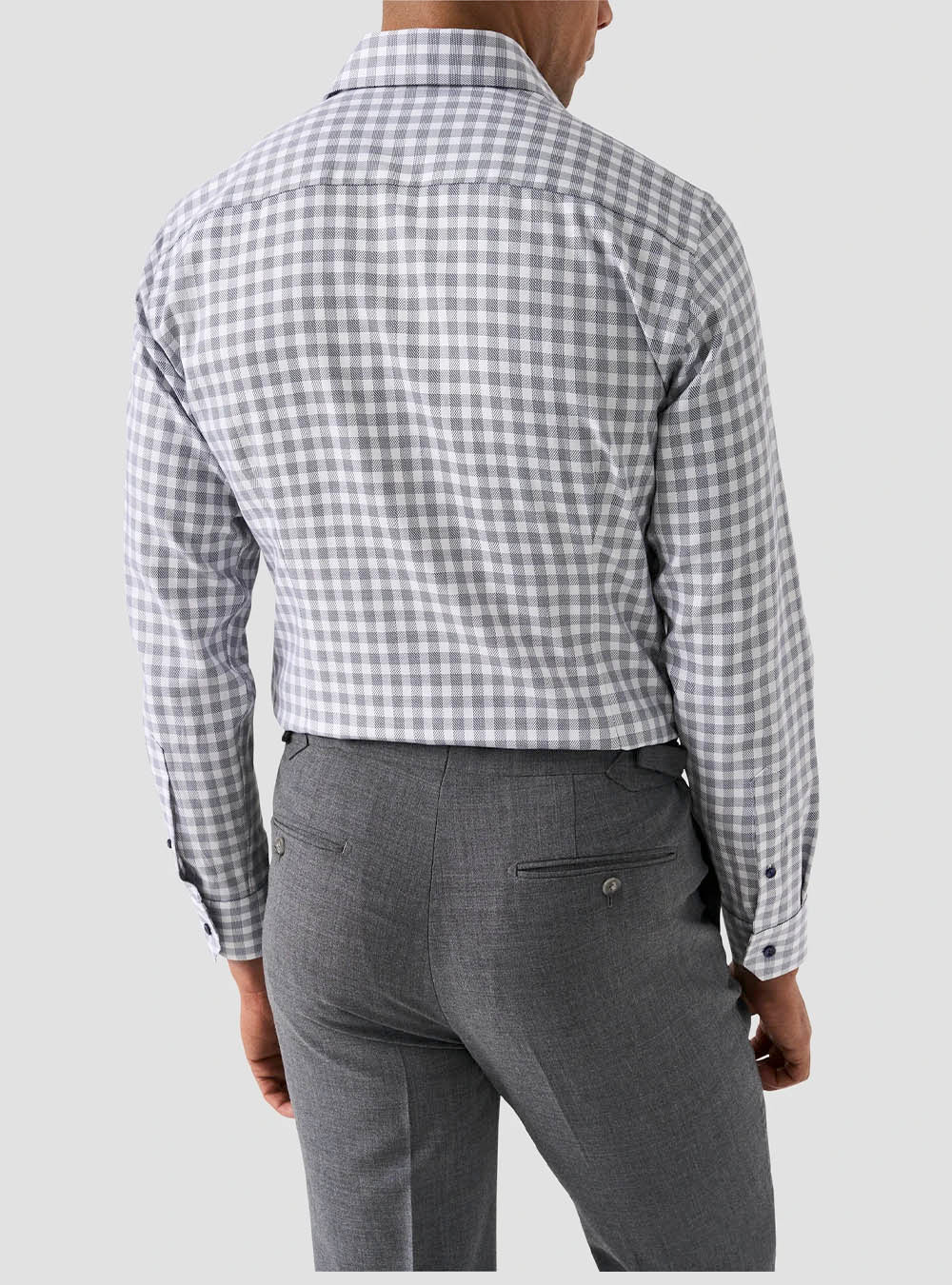 Eton Dark Blue Check Signature Twill Shirt