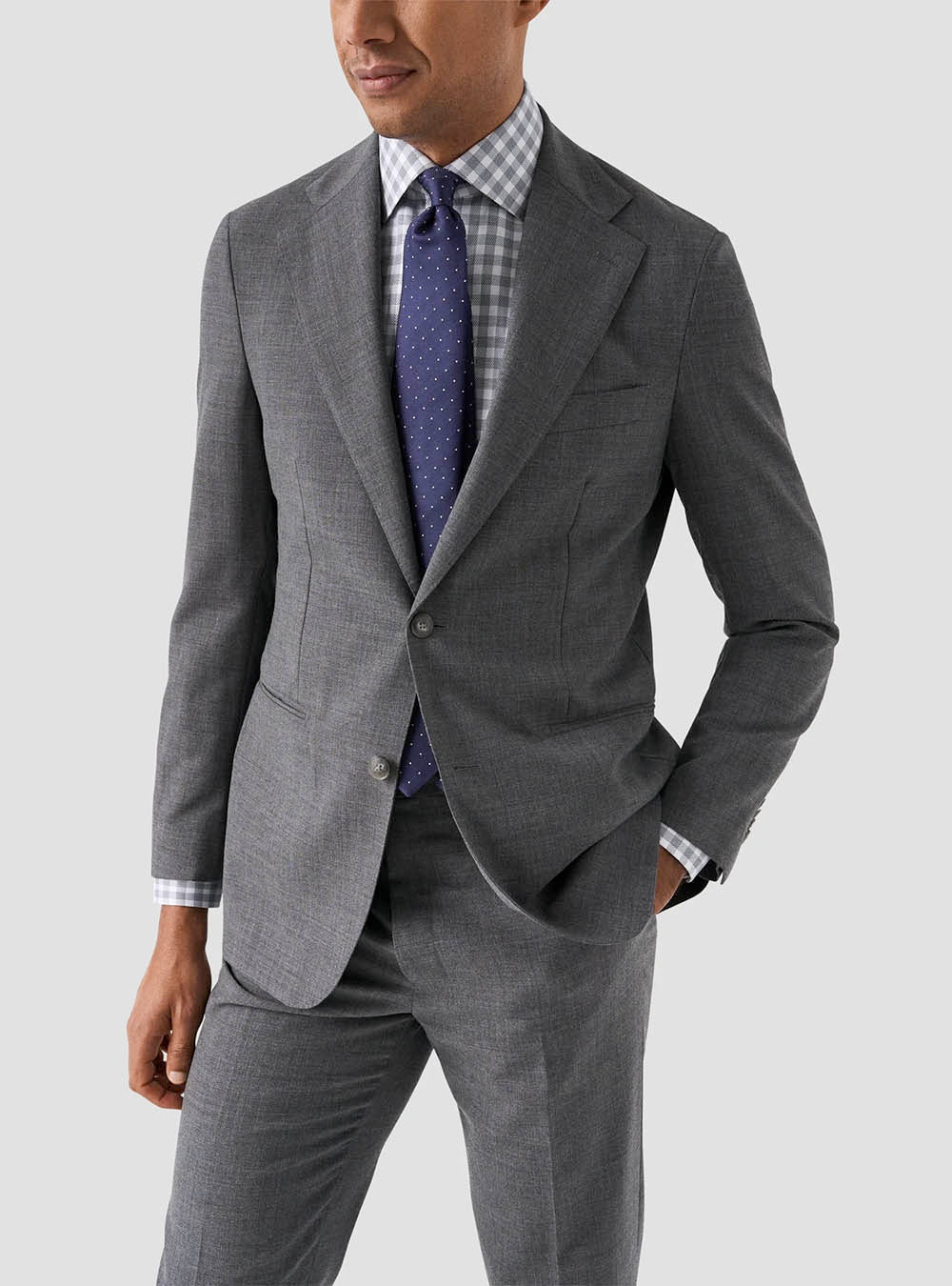 Eton Dark Blue Check Signature Twill Shirt