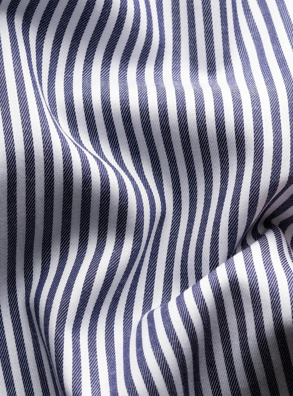Eton Navy Blue Striped Cotton TENCEL™ Lyocell Shirt