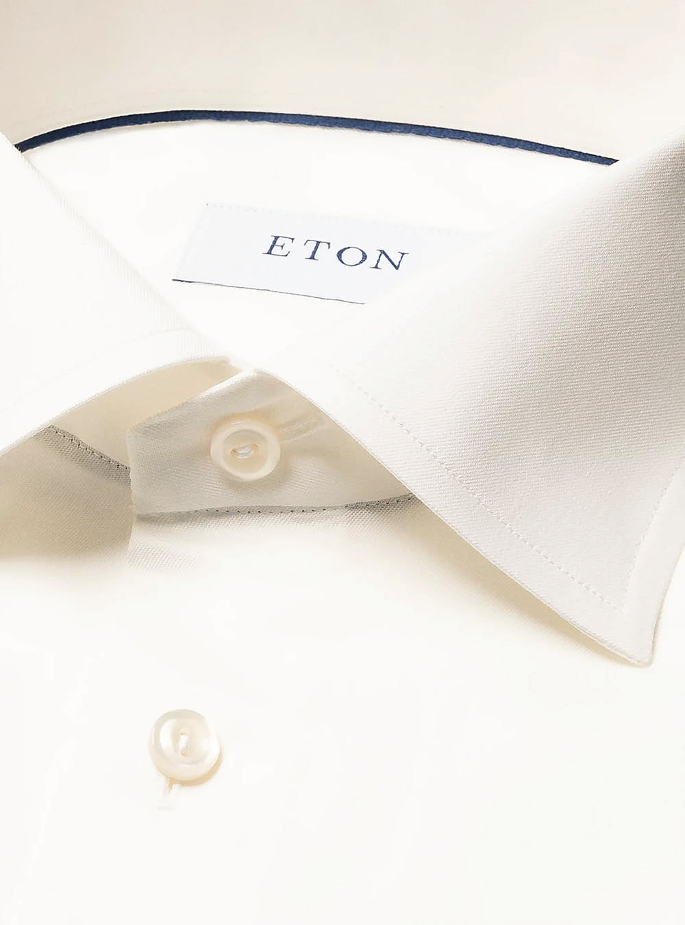 Eton Off-White Solid Signature Twill Shirt