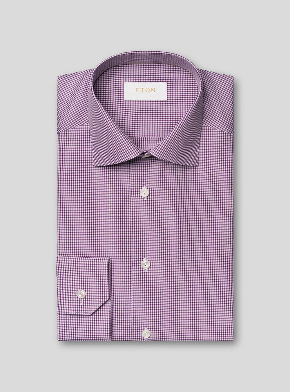 Eton Pink 3D Check Elevated Twill Shirt