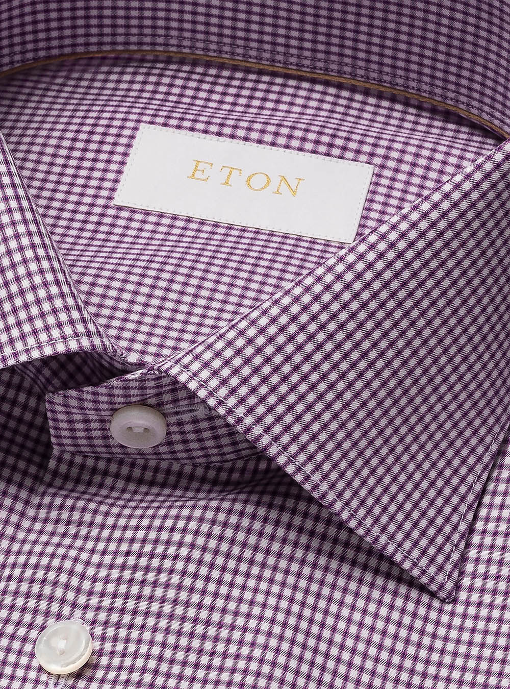 Eton Pink 3D Check Elevated Twill Shirt