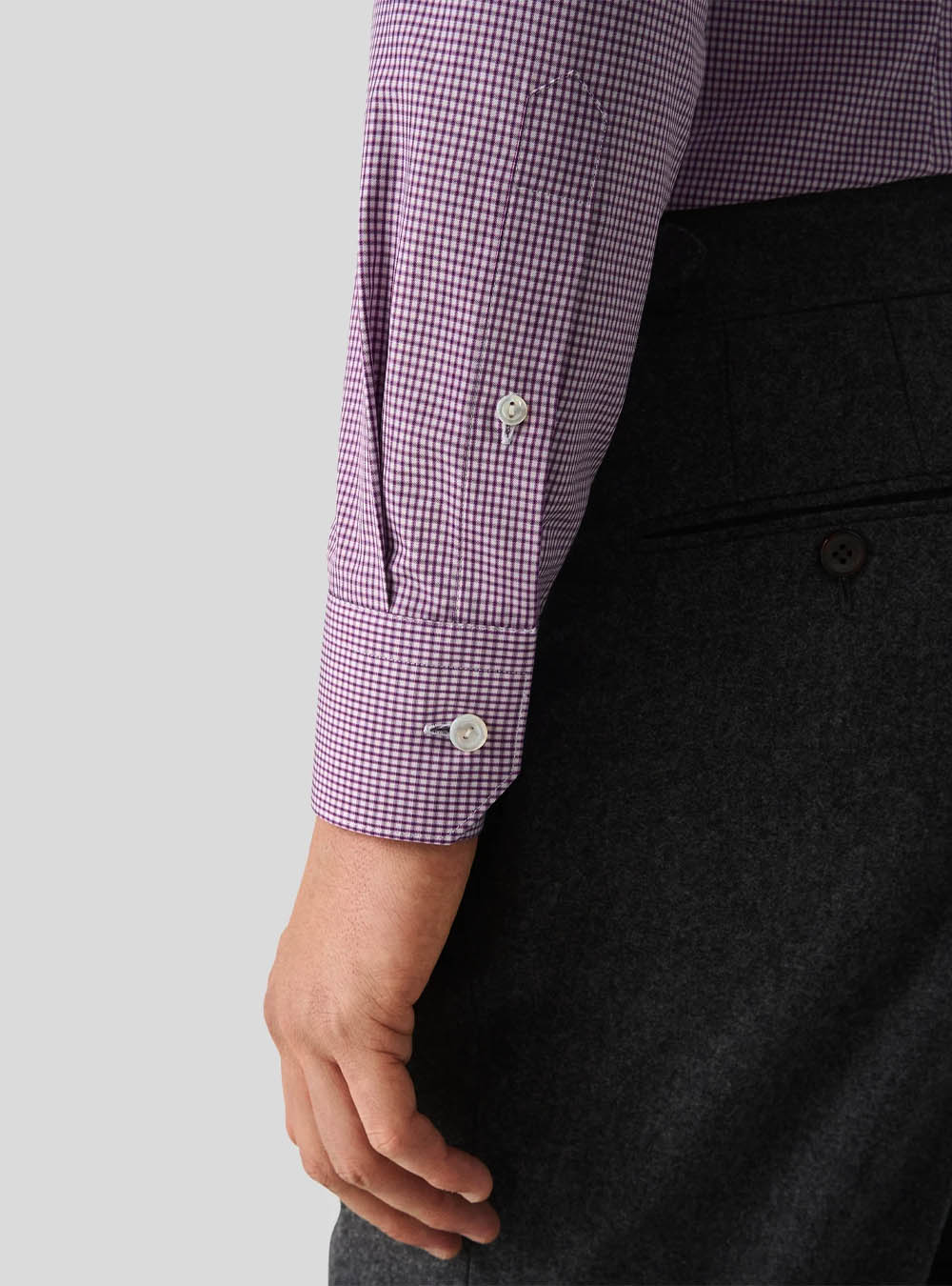 Eton Pink 3D Check Elevated Twill Shirt