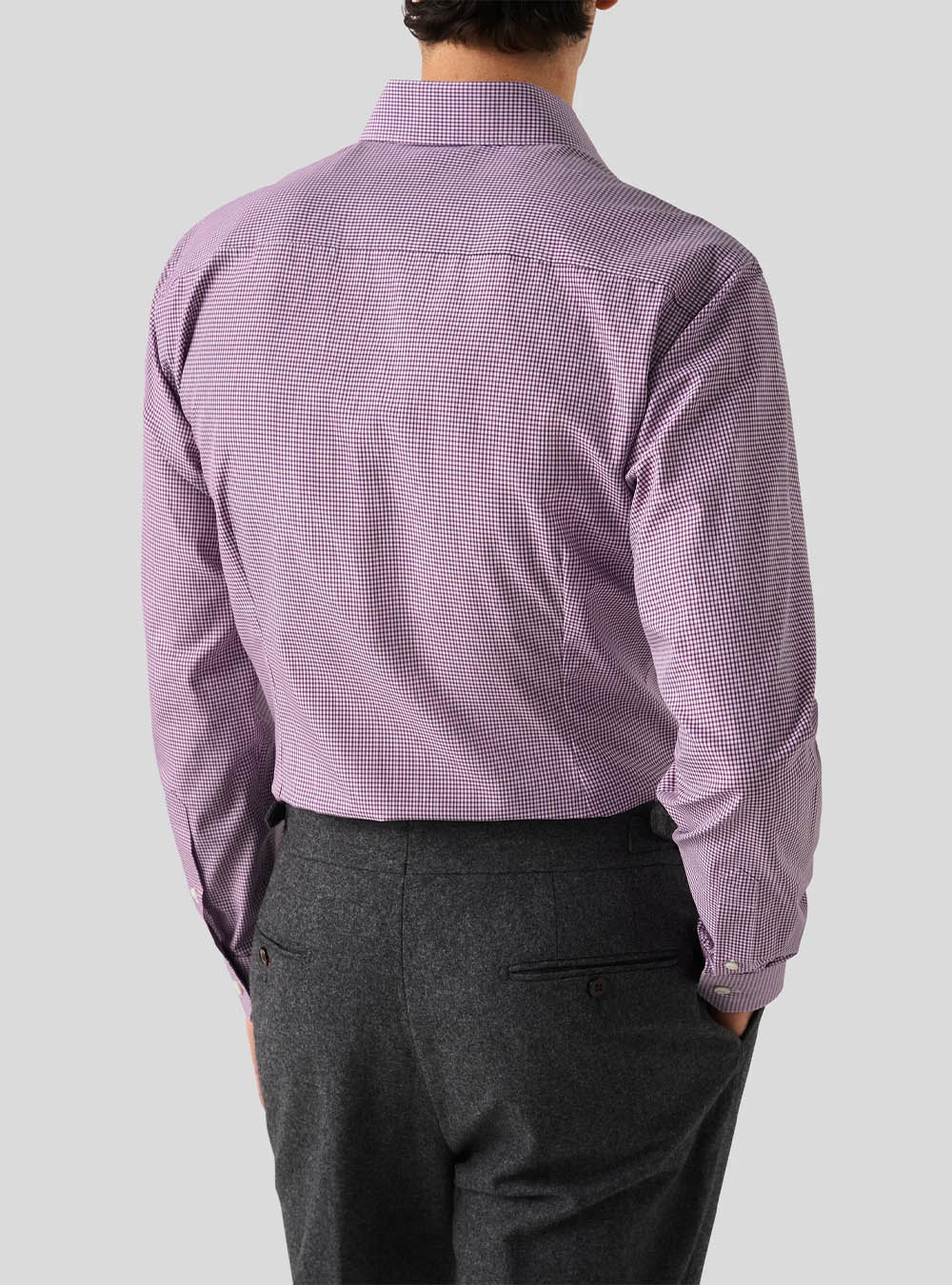 Eton Pink 3D Check Elevated Twill Shirt