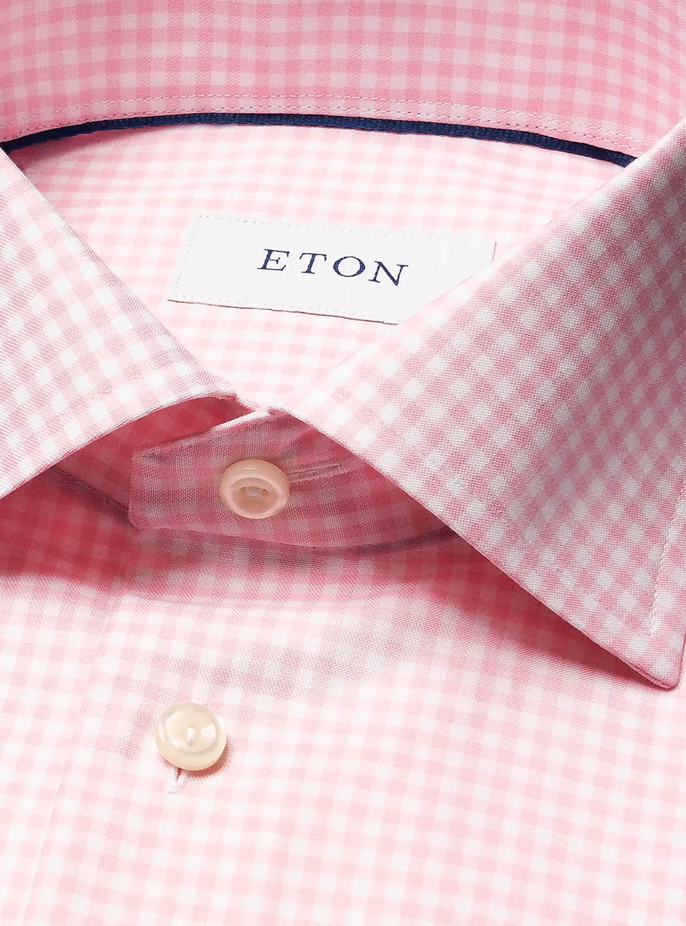 Eton Pink Check Signature Twill Shirt
