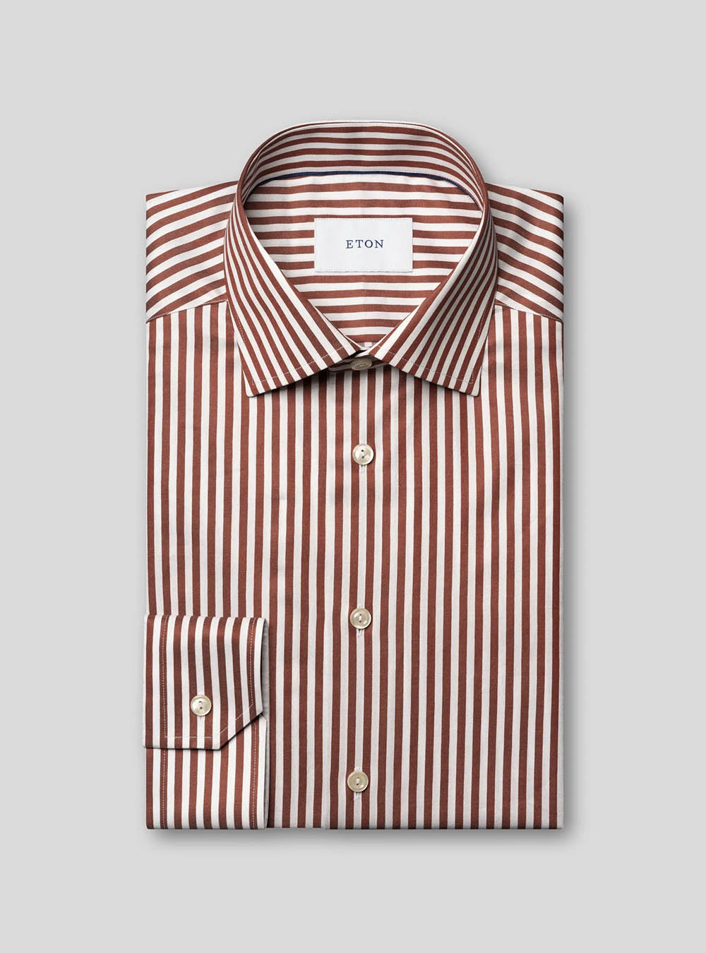 Eton Red Bengal Striped Signature Twill Shirt