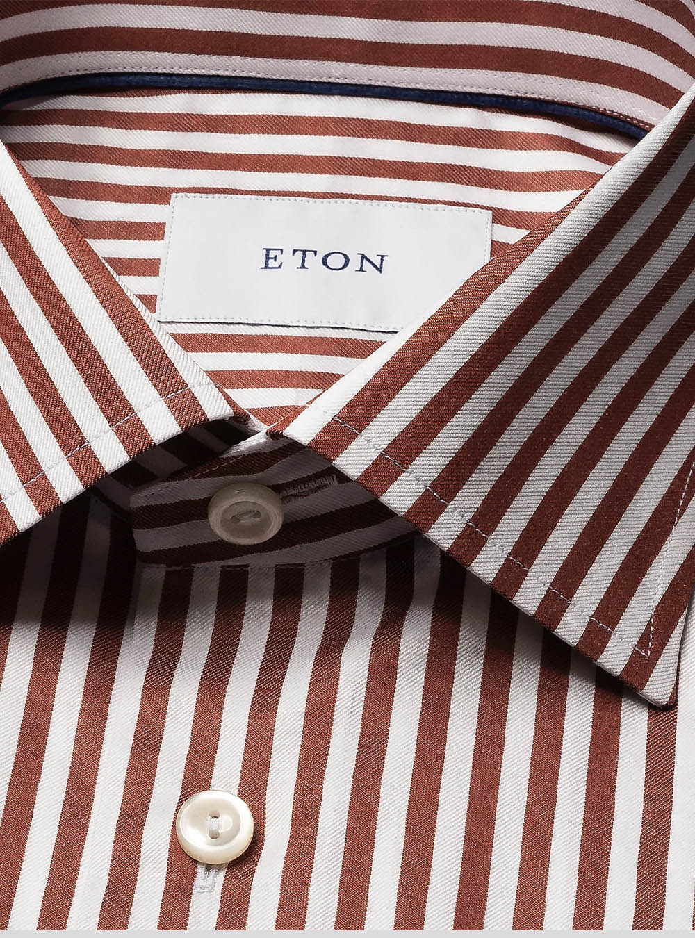 Eton Red Bengal Striped Signature Twill Shirt