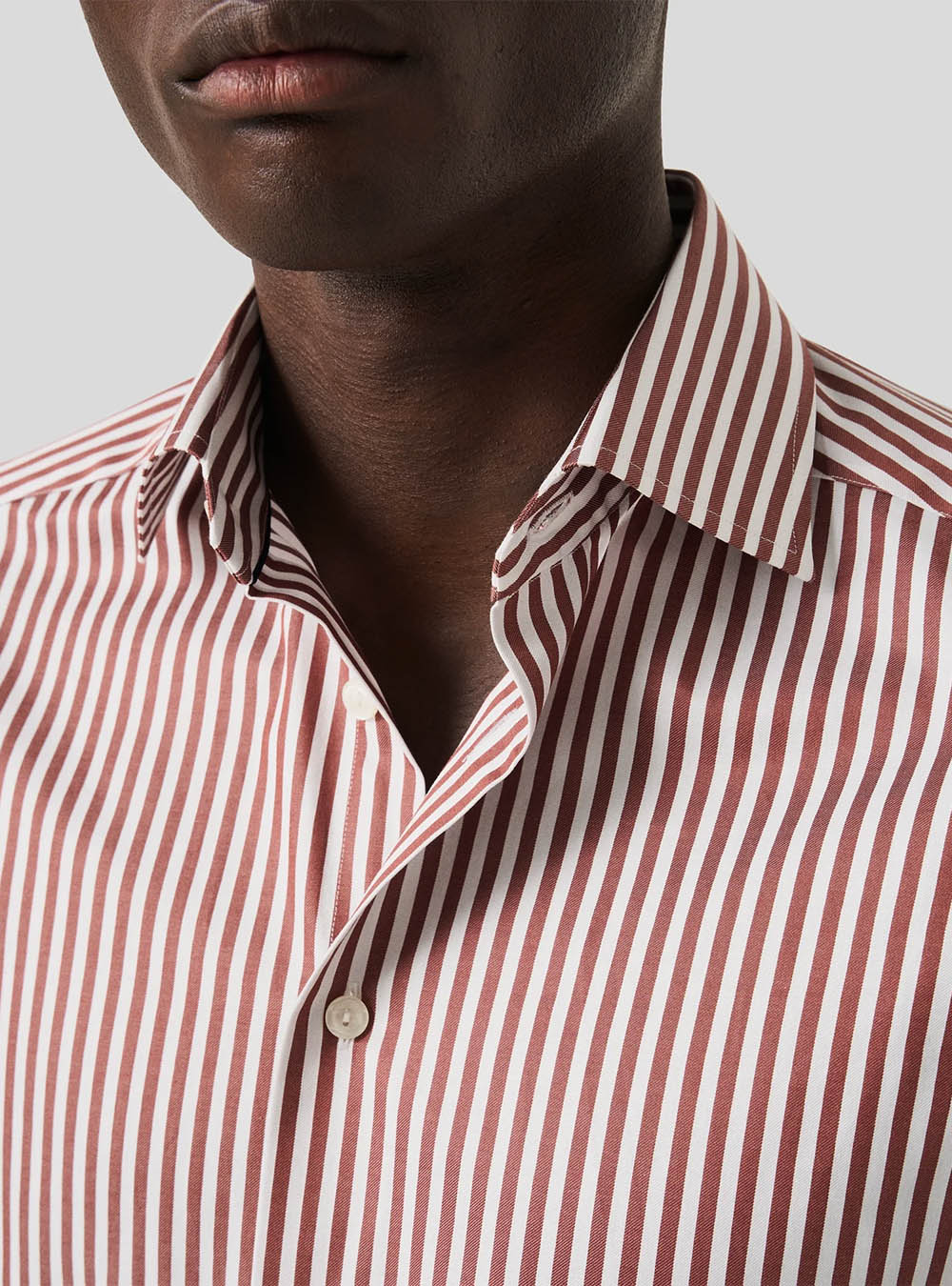 Eton Red Bengal Striped Signature Twill Shirt