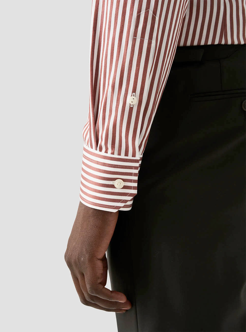 Eton Red Bengal Striped Signature Twill Shirt