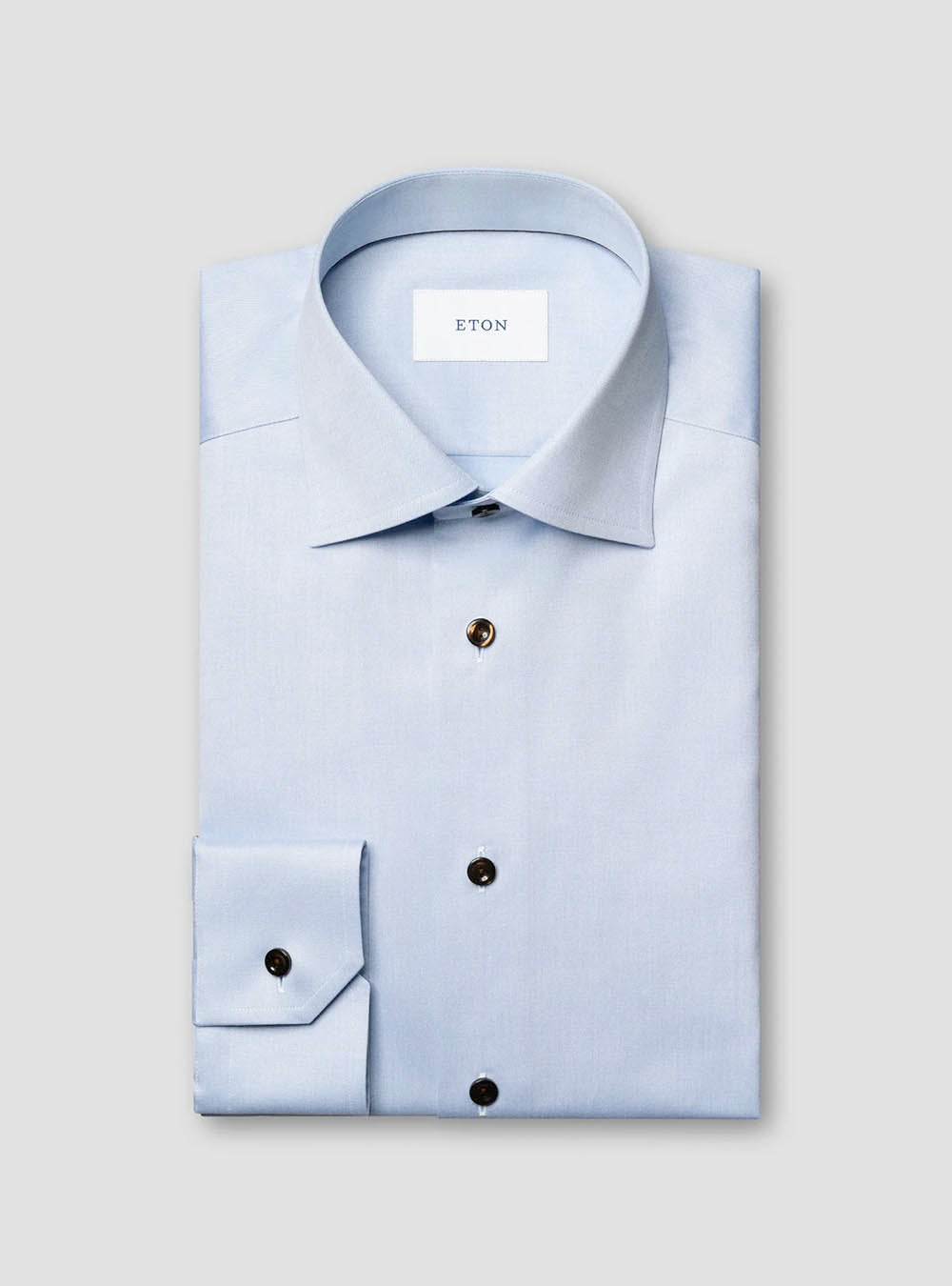 Eton Solid Blue Signature Twill Shirt