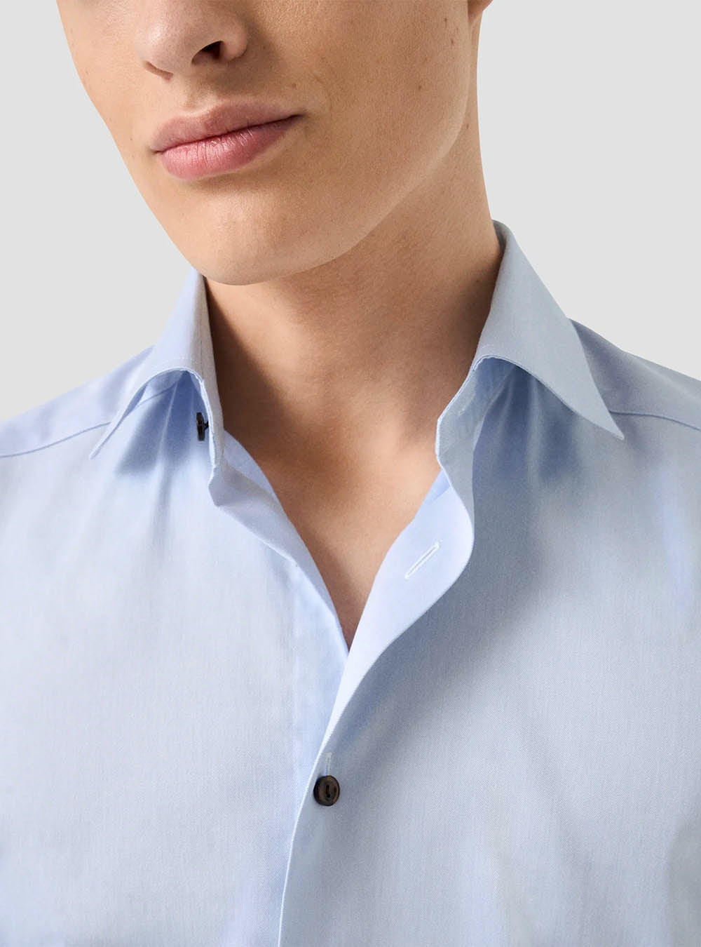 Eton Solid Blue Signature Twill Shirt