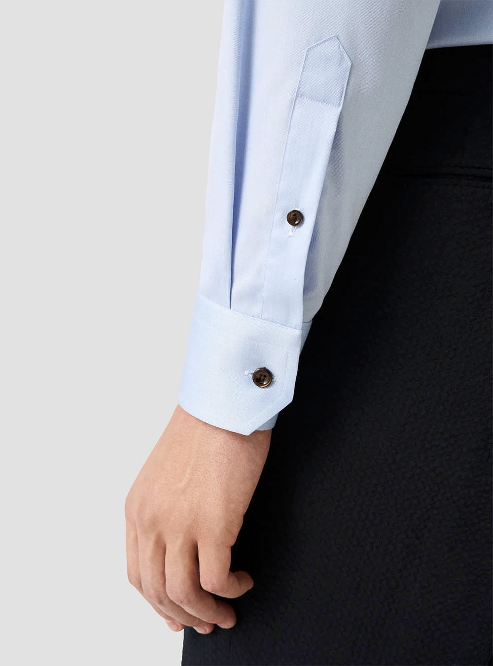 Eton Solid Blue Signature Twill Shirt
