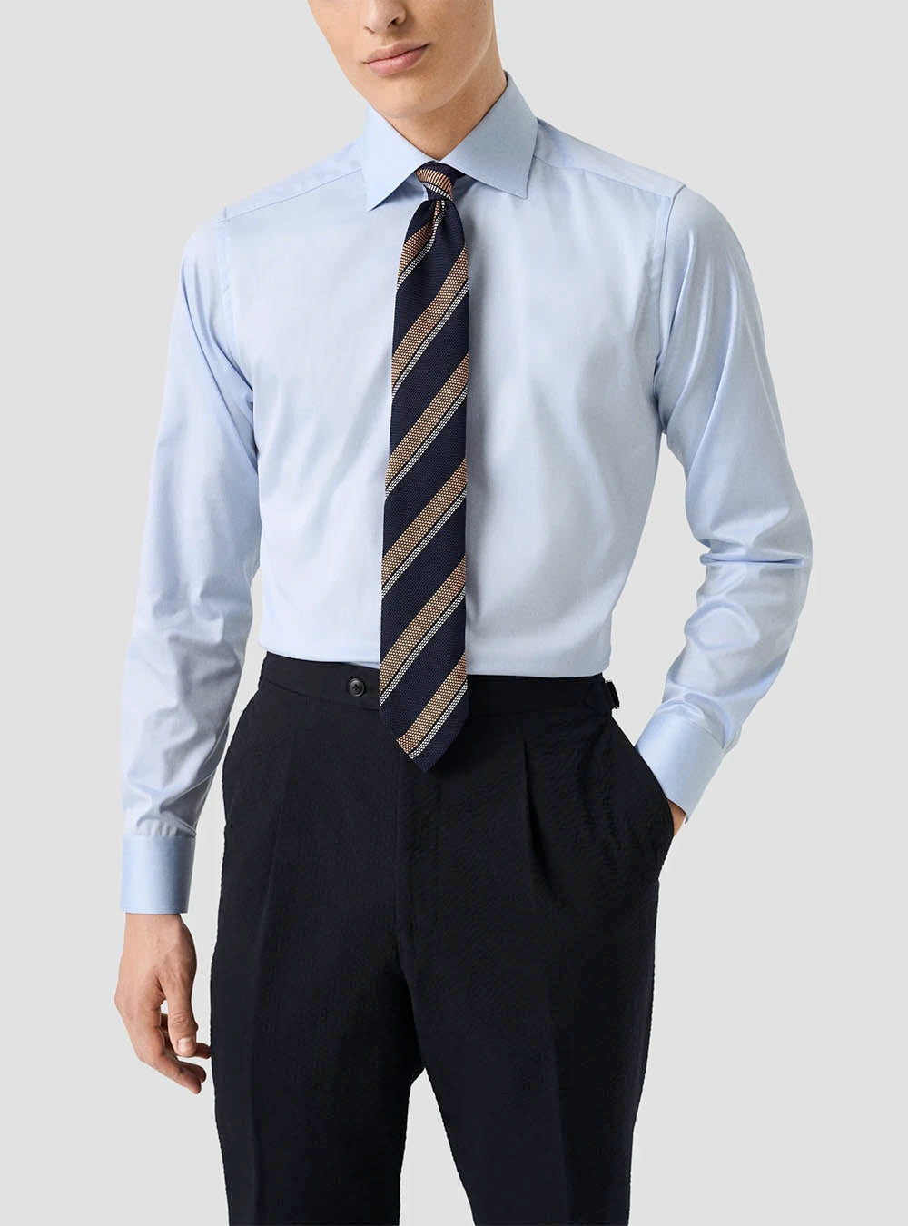 Eton Solid Blue Signature Twill Shirt