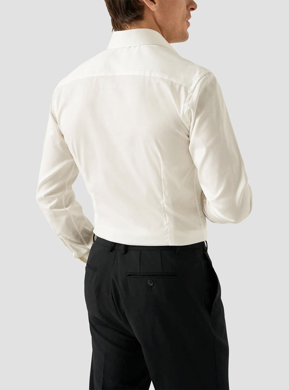 Eton Solid Off-White Signature Twill Shirt