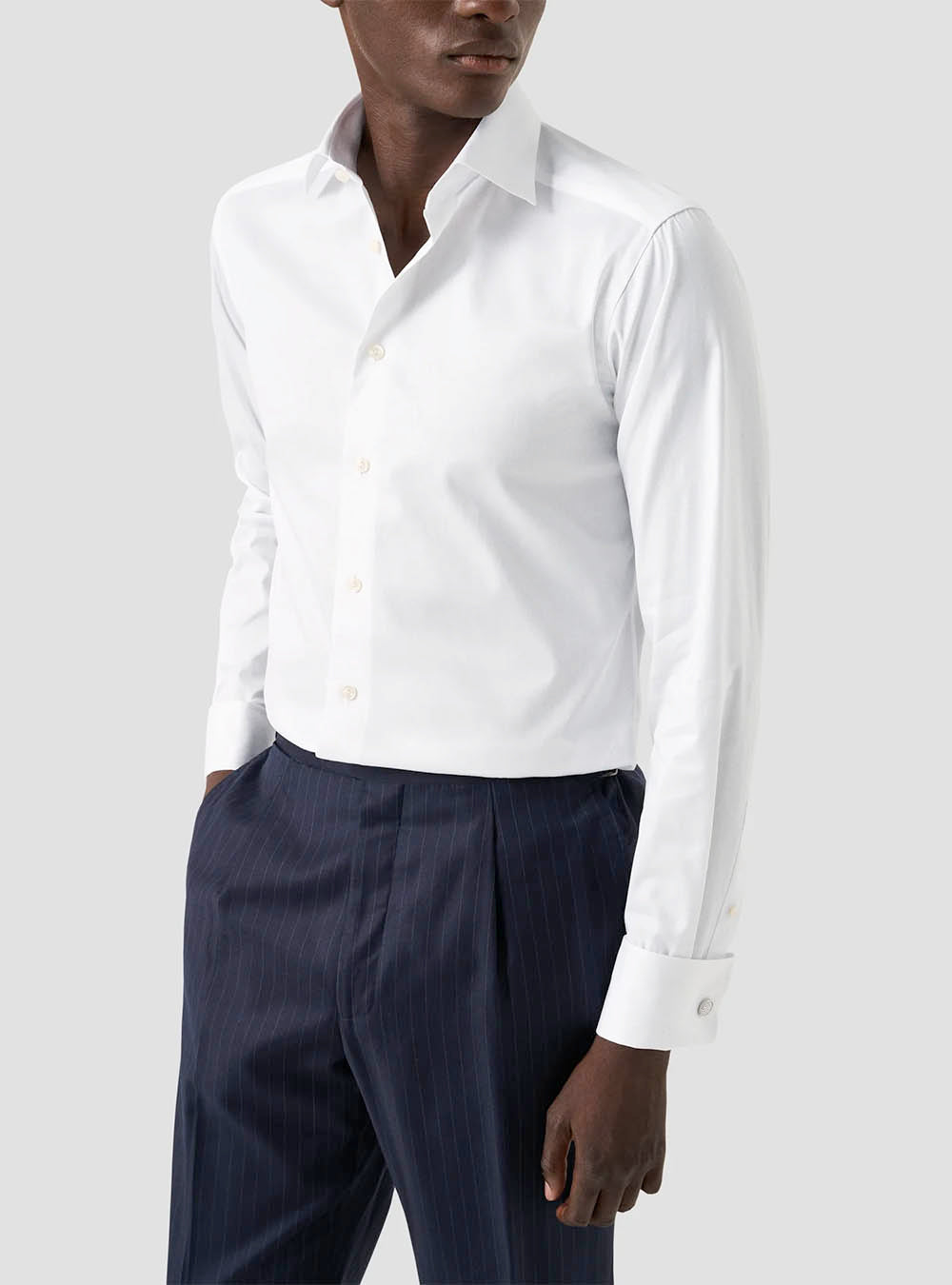 Eton White Signature Twill Shirt - French Cuff