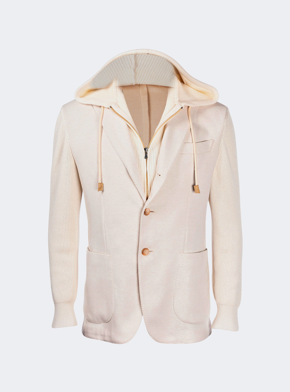 Gran Sasso Hooded Jacket - Off White/Beige