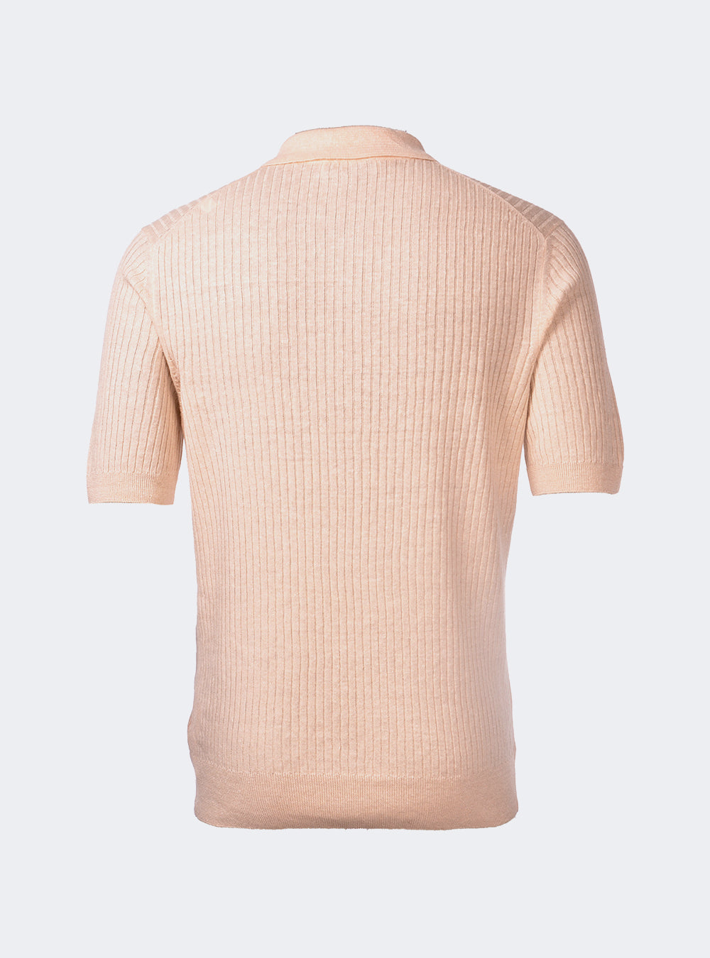 Gran Sasso Ribbed Linen & Cotton Knit Polo - Off-White