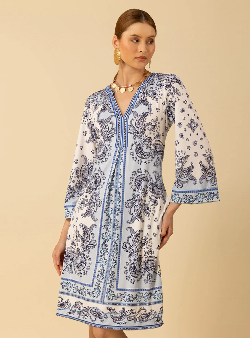 Hale Bob Amaia Jersey Midi Dress - Blue