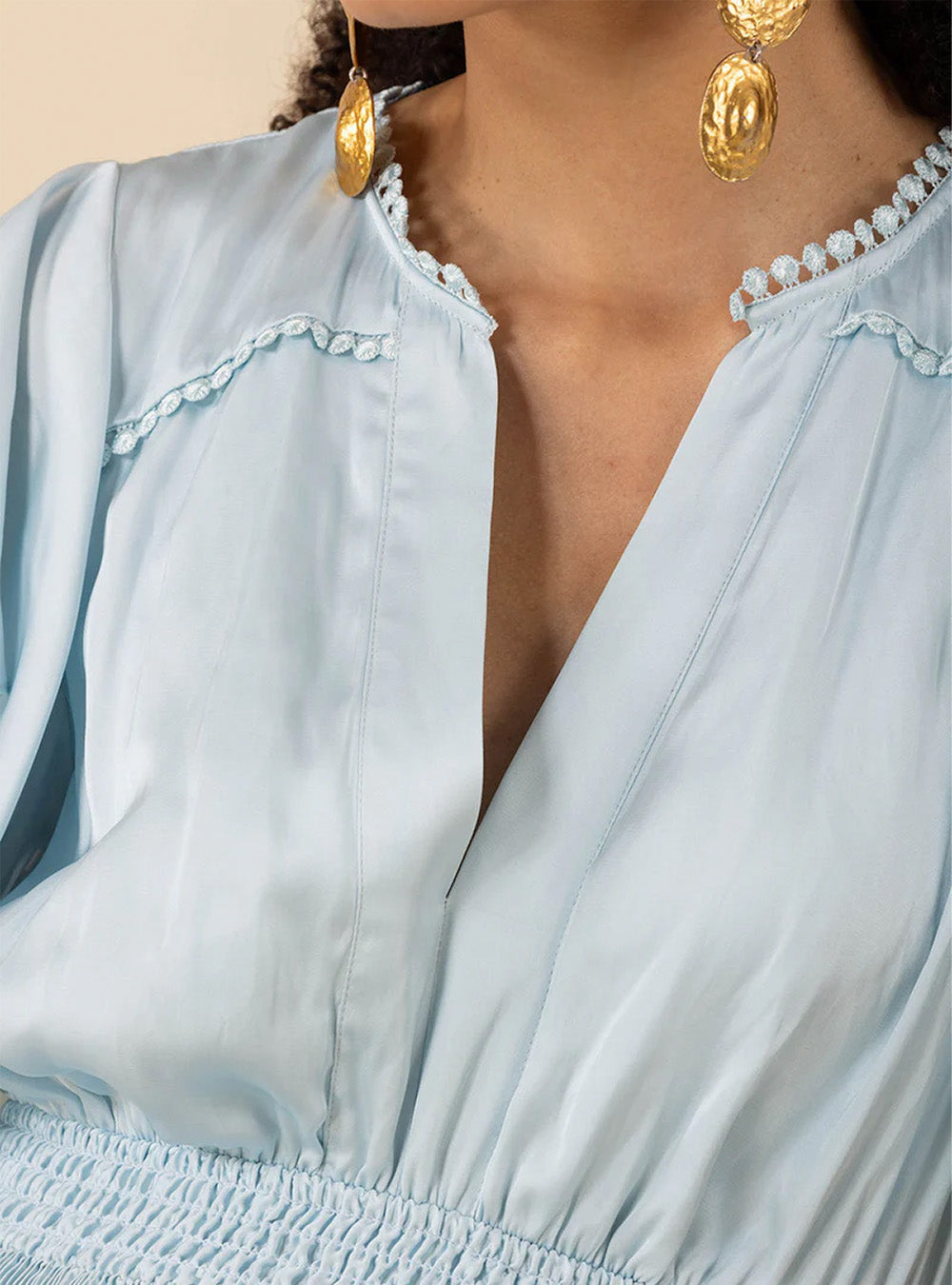 Hale Bob Della Solid Dress - Blue